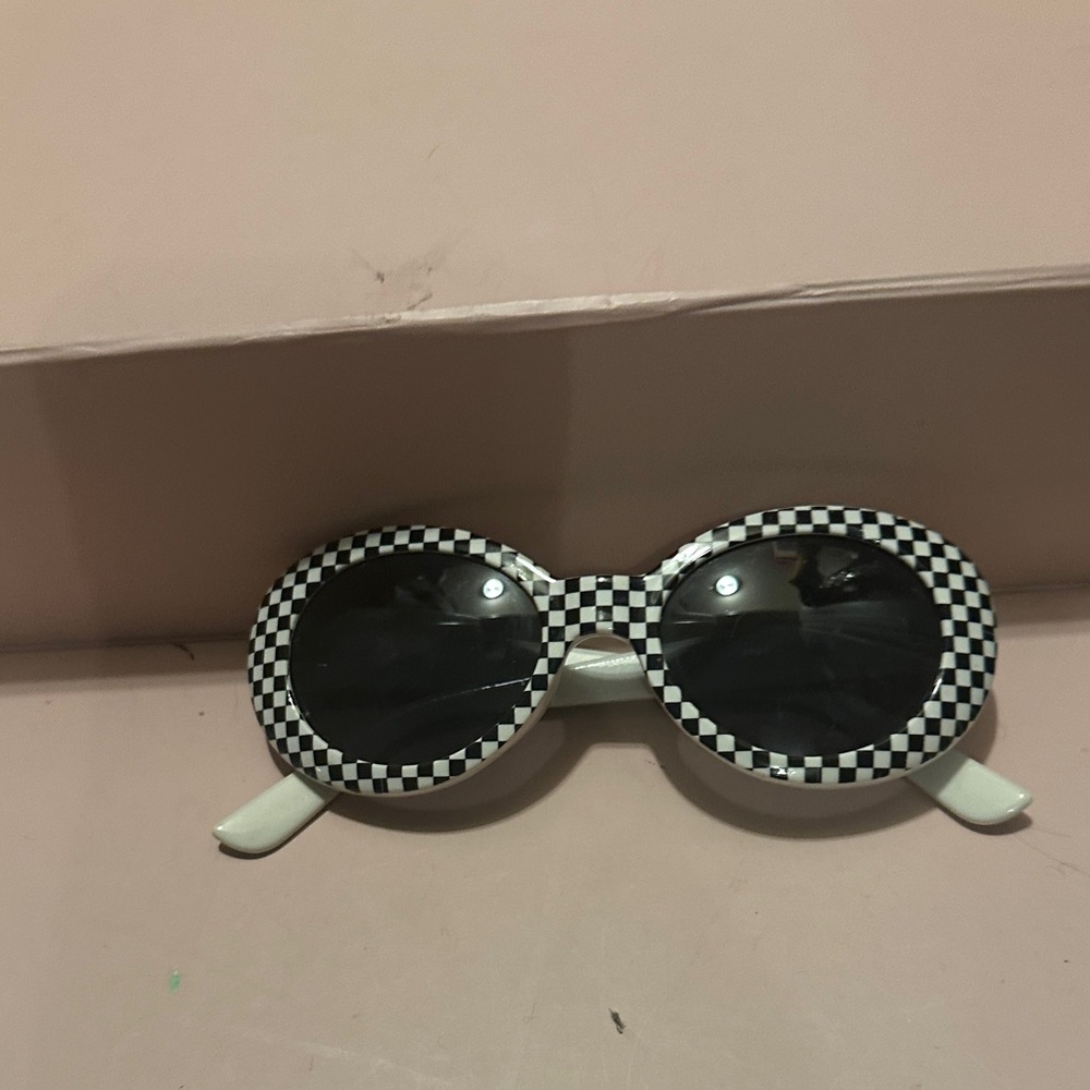 Tilly's Black and White Checkered Sunglasses